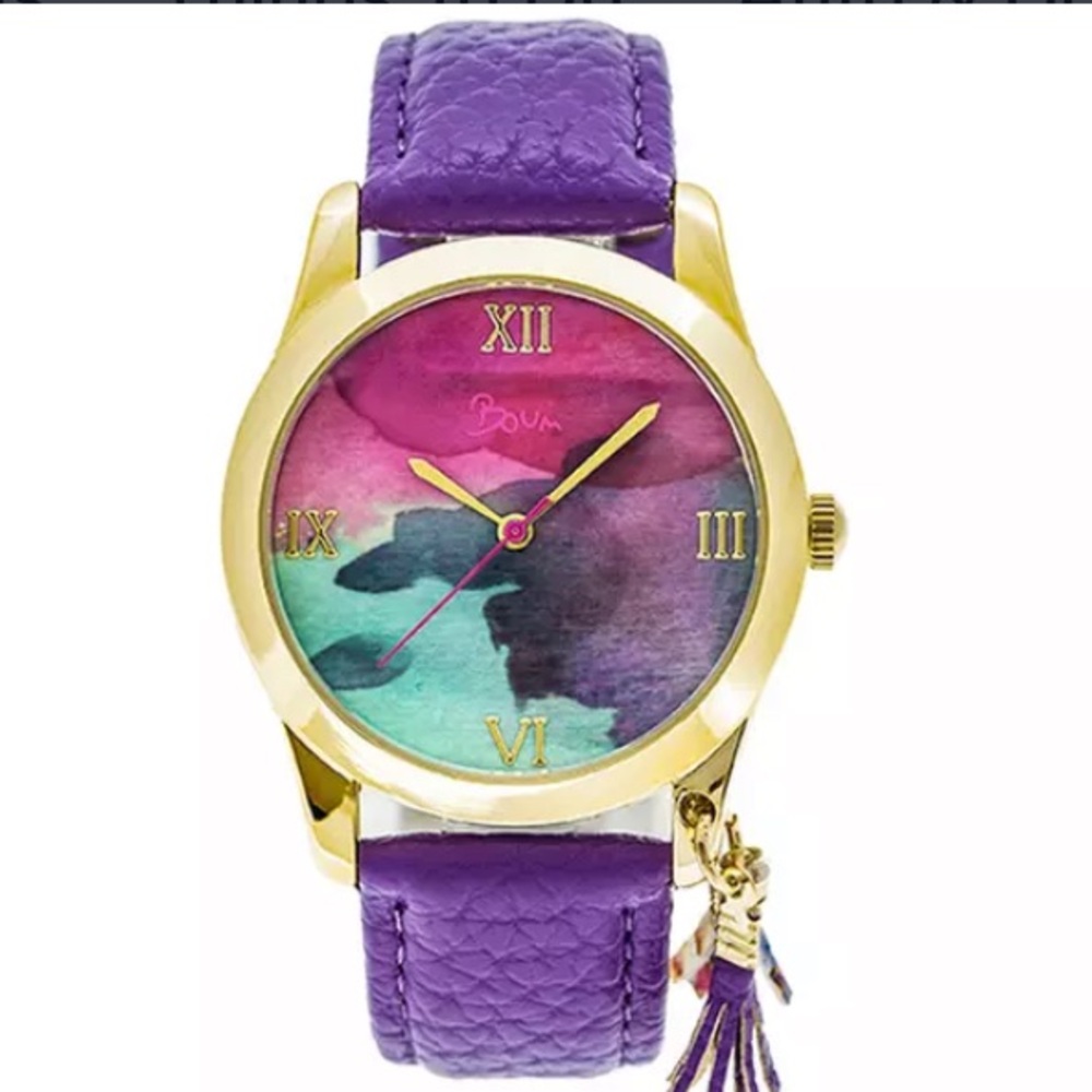 Purple Boum Watercolor Faced Watch